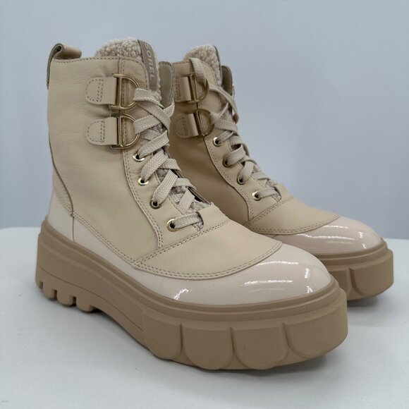 Sorel Caribou X Waterproof Chelsea Boot Bleached Ceramic/Oatmeal size 9 Women's - Picture 1 of 11